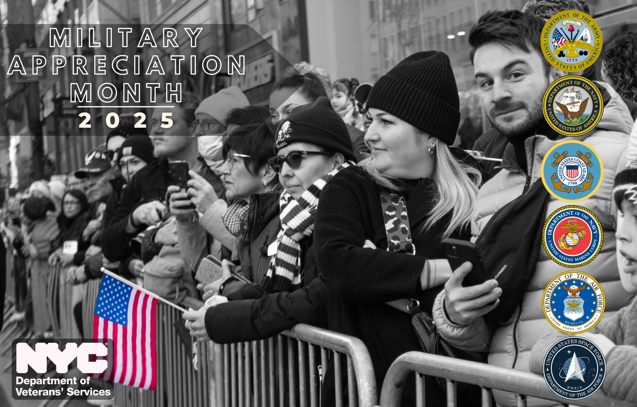 People watching the Veterans Parade
                                           